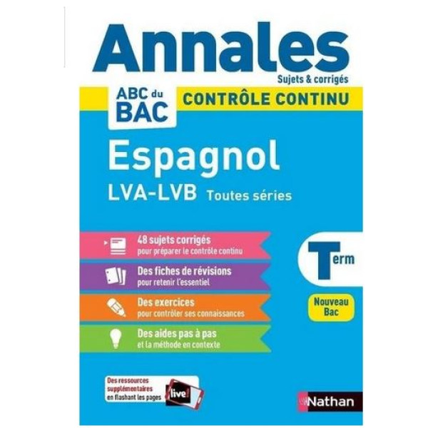 Annales ABC du BAC contrôle continu Espagnol LVA-LVB toutes séries Term 2020