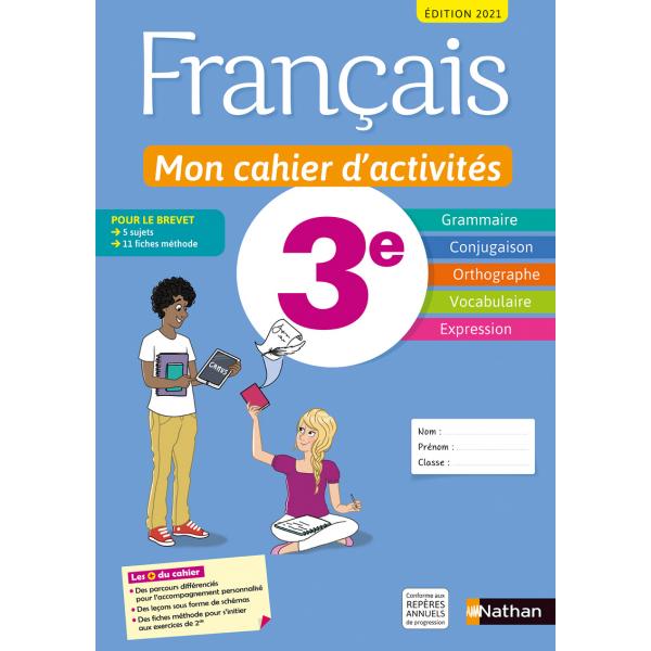 Français 3e Mon cahier d'activités Livre 2021 
