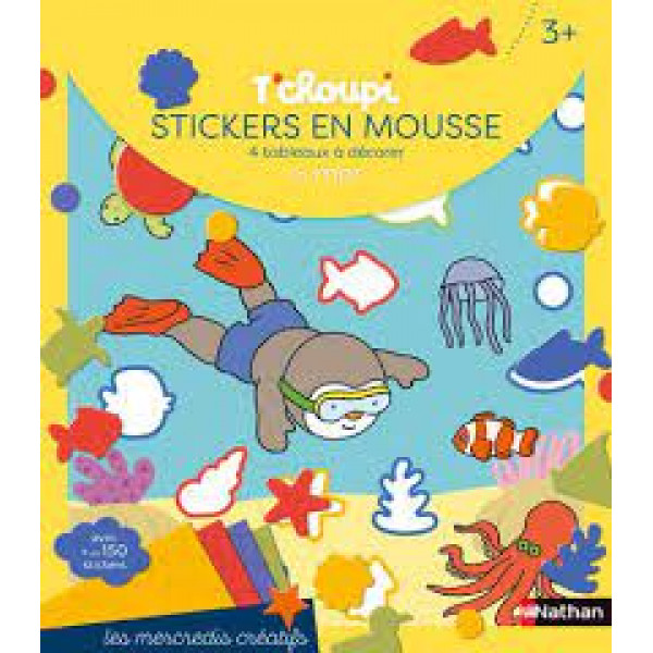 Les mercredis creatifs -T'choupi stickers en mousse La mer 3+
