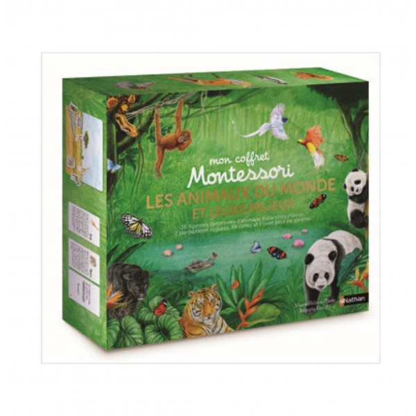 COFFRET MONTESSORI - LES ANIMAUX DU MONDE ET LEUR MILIEUX