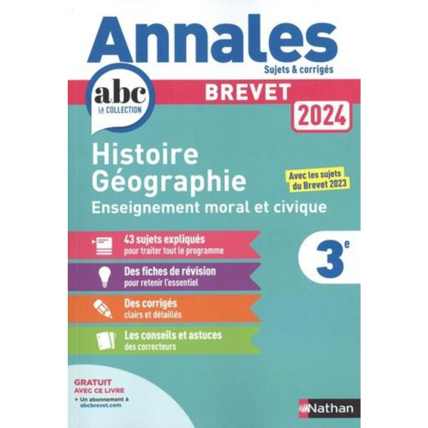 Annales ABC brevet Hist-Geo EMC 3e 2024	