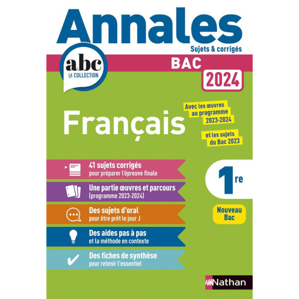 Annales ABC du Bac 2024 Fr 1re