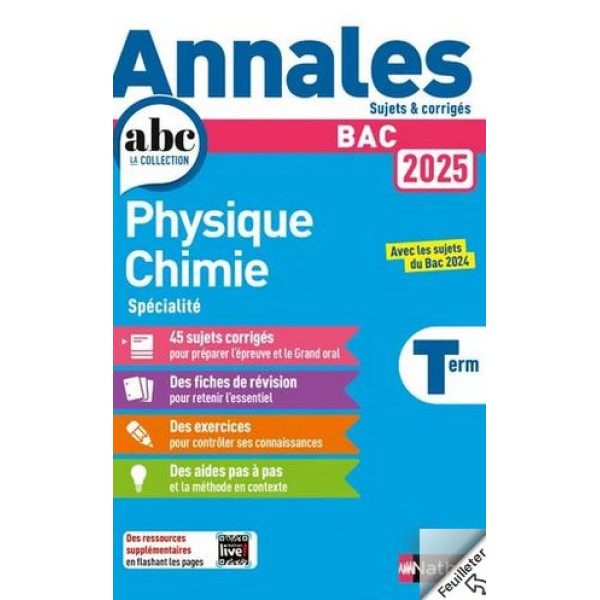 Annales Physique Chimie Bac Tle - Avec les sujets du Bac 2024