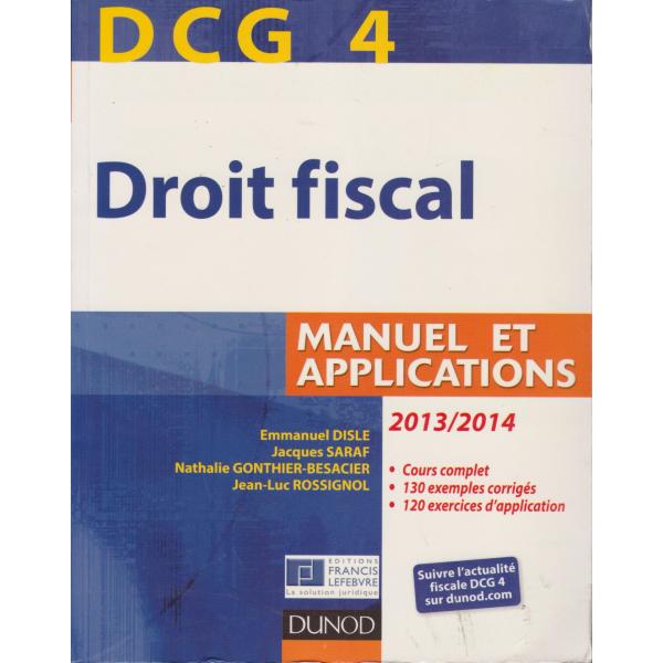 DCG 4 droit fiscal manuel 2013/14