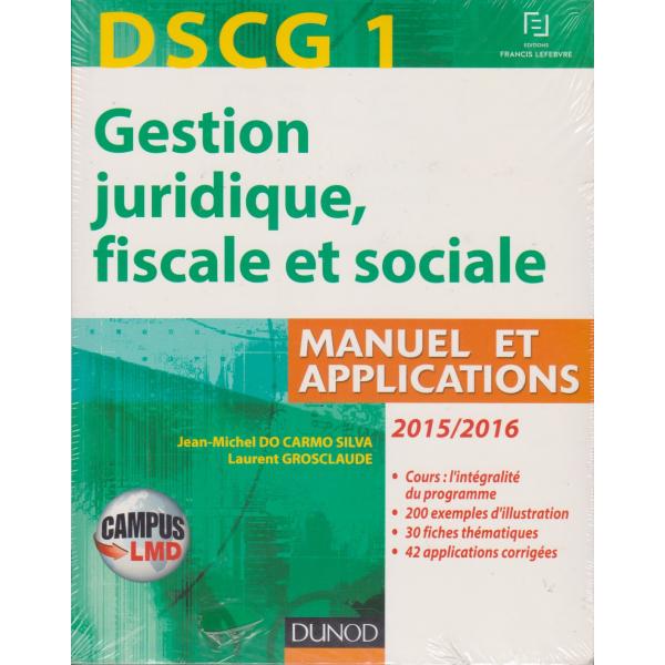 Gestion juridique fiscale et sociale 2015/2016 DSCG1 -Campus LMD