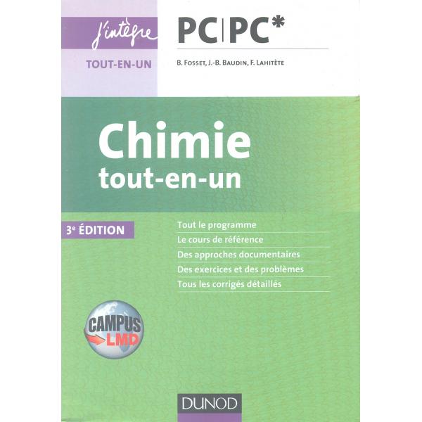 Chimie Tout En un PC/PC* 3éd -Campus LMD