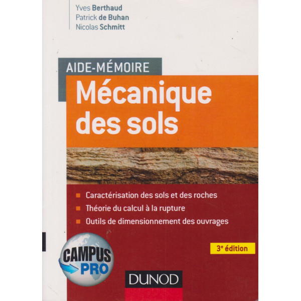 Aide mémoire de mécanique des sols 3éd - Compus