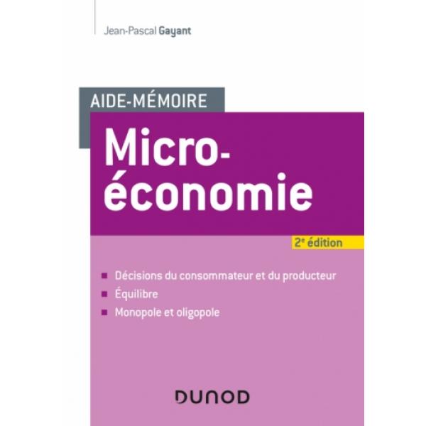 Aide-Mémoire Micro-économie 2éd