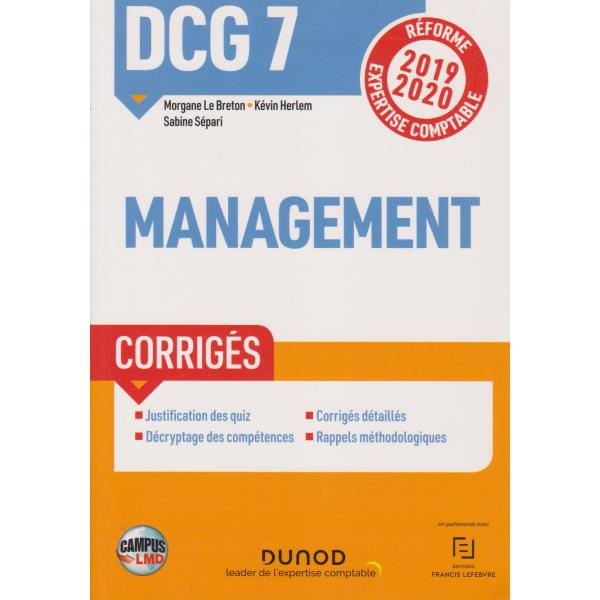DCG 7 Management corrigés 2019/2020 -Campus LMD