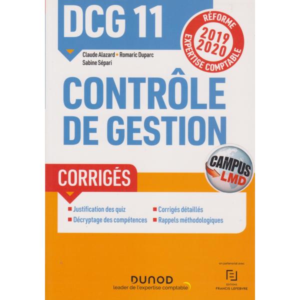 DCG 11 Contrôle de gestion Corrigés -Campus LMD