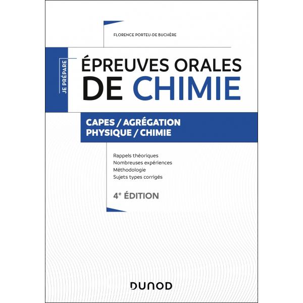 Epreuves orales de chimie CAPES/Agrégation Physique/Chimie Ed.2019