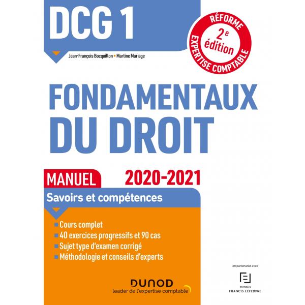 DCG 1 Fondamentaux du droit Manuel 2020-2021
