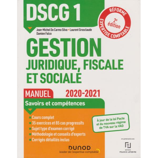 DSCG1 Gestion juridique fiscale et sociale Manuel 2020/2021