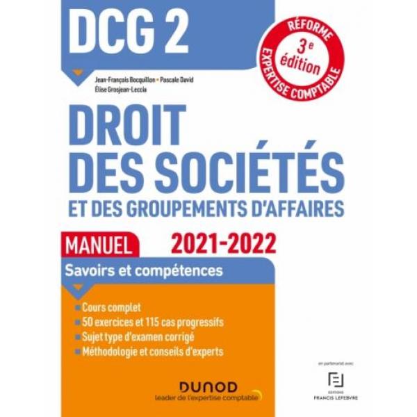 DCG 2 Droit des sociétés et des groupements d'affaires 2021-2022