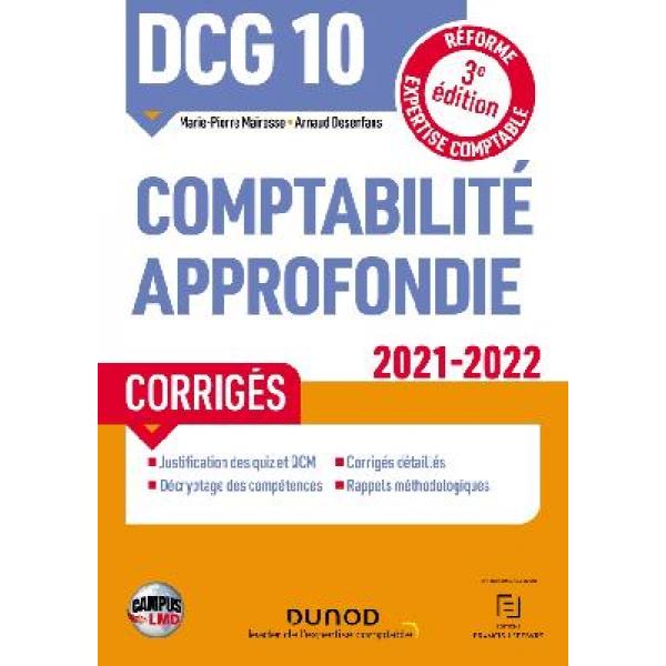 DCG 10 Comptabilité approfondie Corrigés 2021-2022