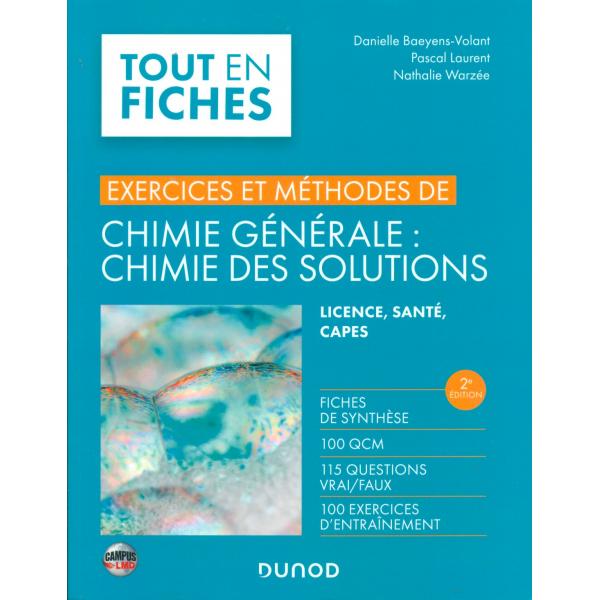 Chimie générale chimie des solutions - Exercices et Methodes -Campus