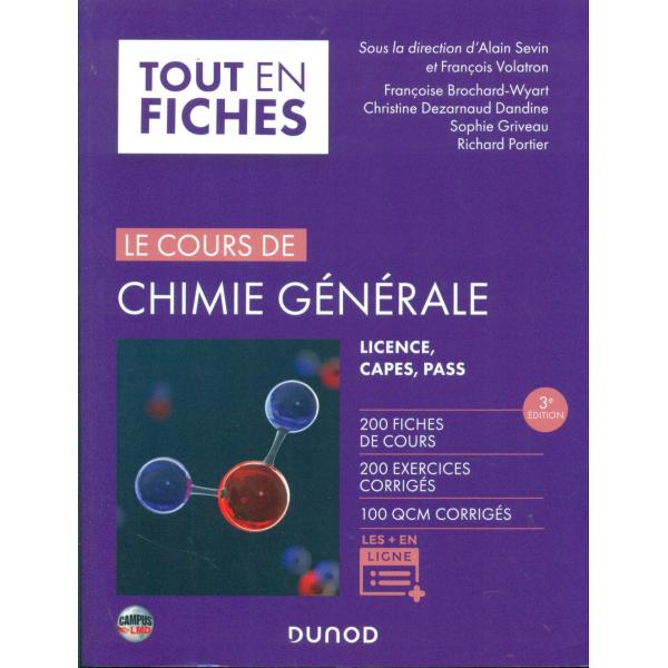 Le cours de Chimie générale Ed.2021 -Campus