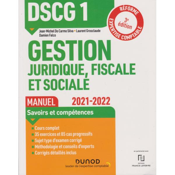DSCG1 Gestion juridique fiscale et sociale Manuel 2021/2022