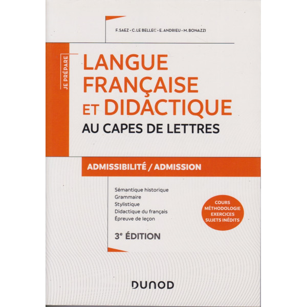 Langue française et didactique au CAPES de lettres - Admissibilité/admission