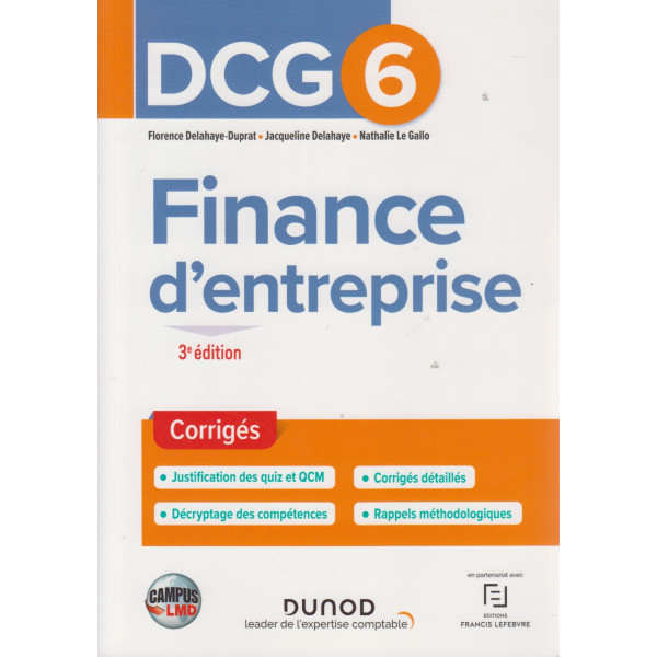 DCG 6 Finance d'entreprise 3ed -Campus