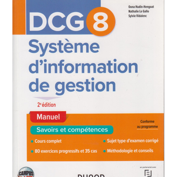 DCG 8 Systèmes d'information de gestion Manuel Campus LMD