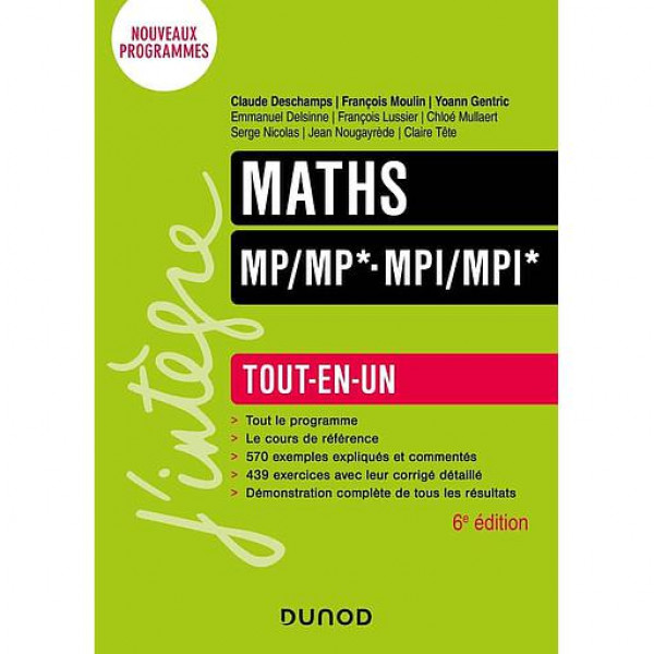 Maths MP-MP* MPI-MPI* - Tout-en-un  Campus LMD