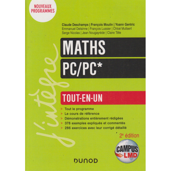 Maths Tout-en-un PC/PC* 2éd Campus