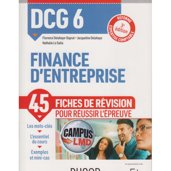 DCG 6 finance d'entreprise 3éd