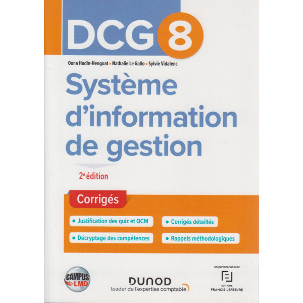 DCG 8 Système d'information de gestion- Corrigés Campus LMD