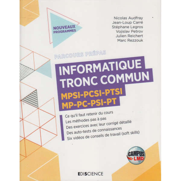 Informatique tronc commun MPSI-PCSI-PTSI-MP-PC-PSI-PT