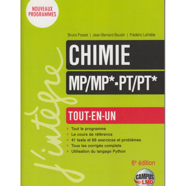 Chimie MP/MP*-PT/PT* - Tout-en-un Ed.2021 - Campus