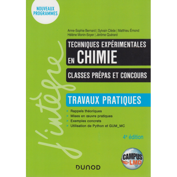 Techniques expérimentales en chimie 4Ed campus - Classes prépas et concours