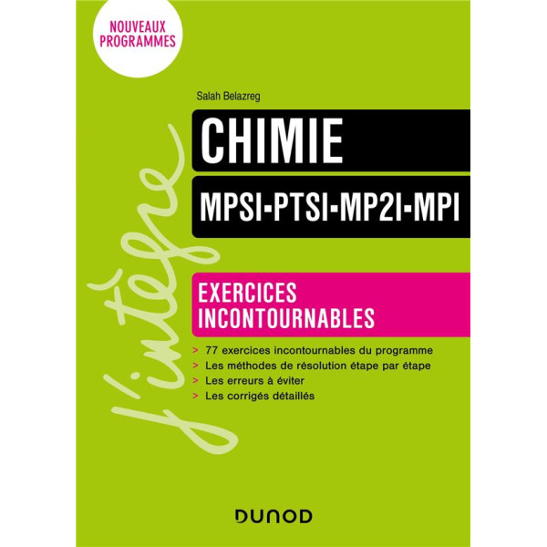 J'integre -Chimie MPSI-PTSI-MP2I-MPI