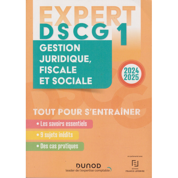 Gestion juridique, fiscale et sociale DSCG 1 - Tout pour s'entraîne