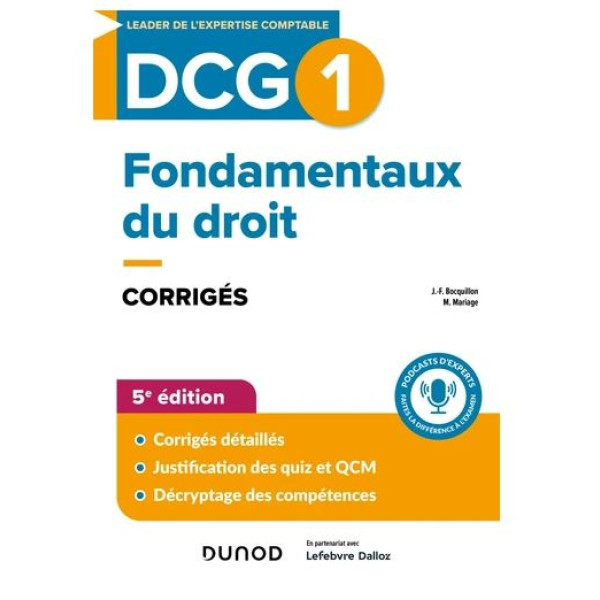 DCG 1 Fondamentaux du droit  - ed 2024