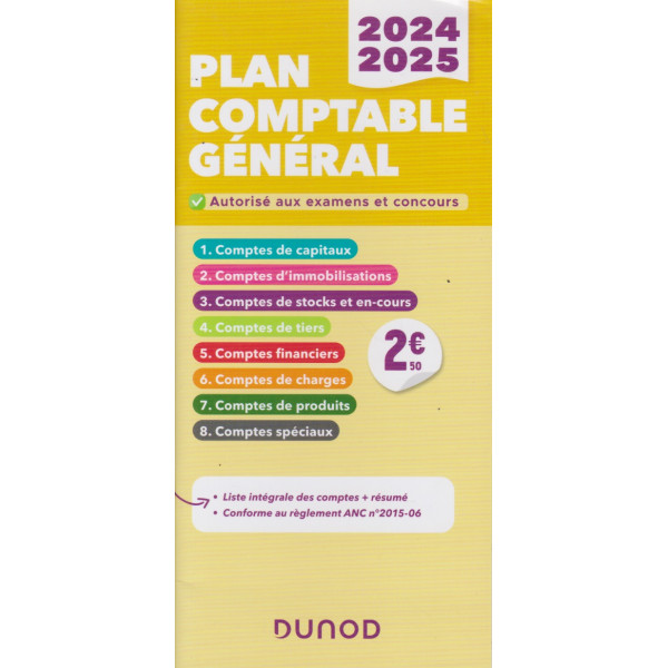 Plan comptable général - PCG - 2024-2025