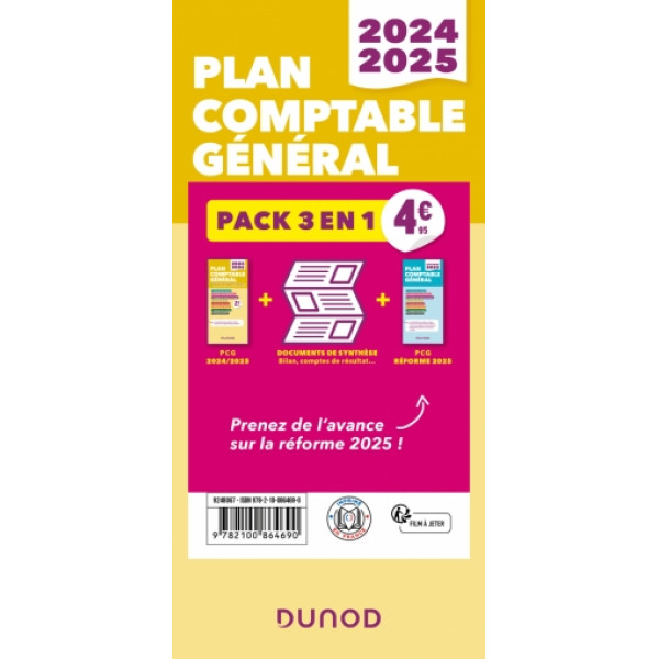 Plan comptable général Pack 3 en 1-Plan comptable réforme 2025, documents de synthèse, plan comptable général