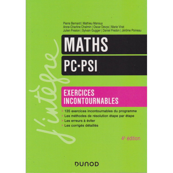 Maths PC-PSI - Exercices incontournables