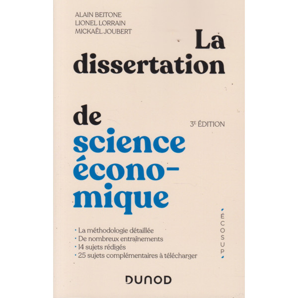 La dissertation de science économique 3ED