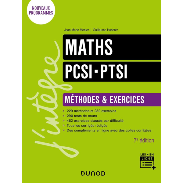 Maths PCSI-PTSI - Méthodes et exercices - 7e éd. Campus