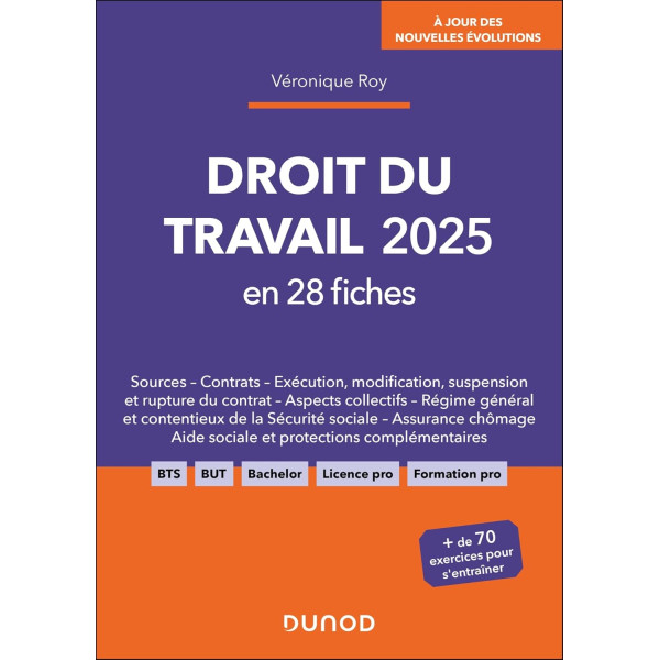 Droit du travail 2025 en 28 fiches