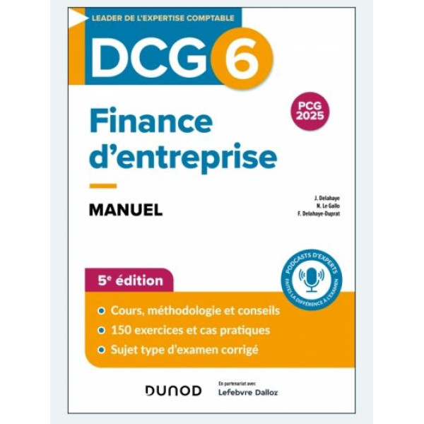 DCG 6 - FINANCE D'ENTREPRISE - MANUEL - 5E ED.