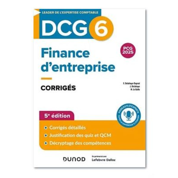 DCG 6 finance d'entreprise : corrigés
