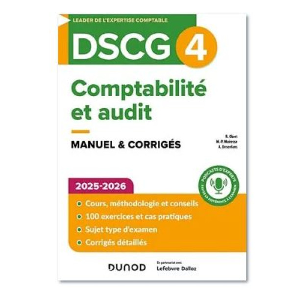 DSCG 4  Comptabilité et audit  Manuel 2025-2026 