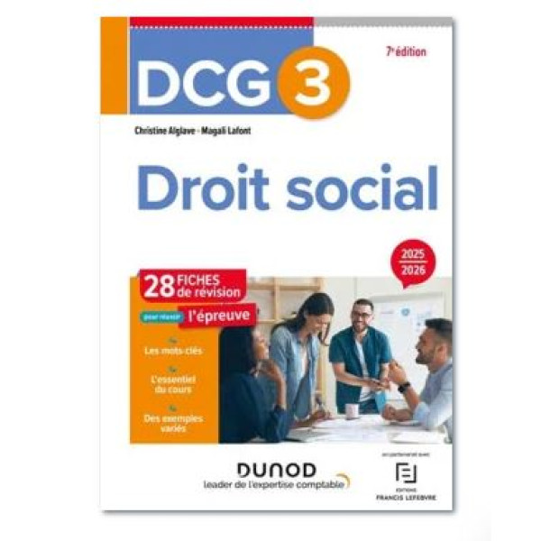 DCG 3 droit social : 28 fiches de révision 2025-2026