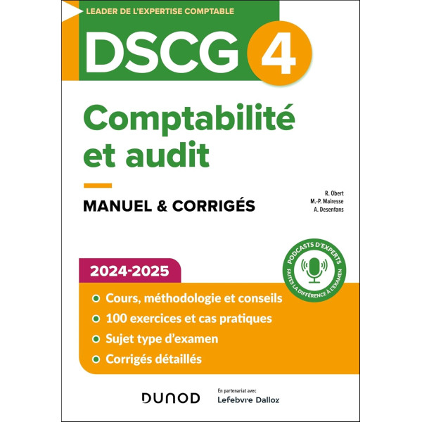 DSCG 4:Comptabilité et audit.Manuel 2024-2025 (Campus LMD)