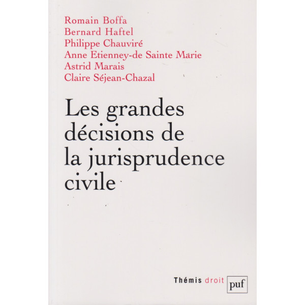 Les grandes décisions de la jurisprudence civile