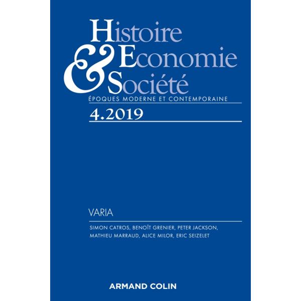 Histoire Economie et Société N°4 2019