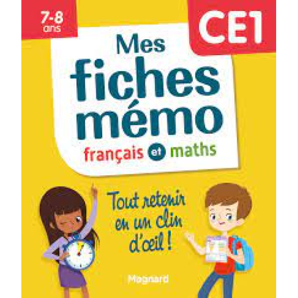 Mes fiches mémo français et maths CE1