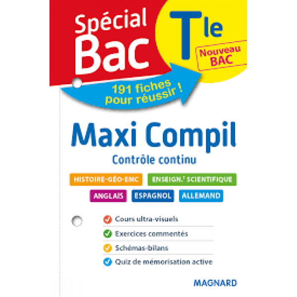 Spécial Bac Maxi Compil Hist-géo-E.Scientif-Ang-Esp-Allem Term Fiches 2020